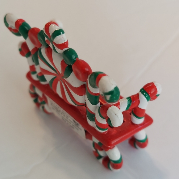 Dept 56 Village Candy Cane Bench - Picture 4 of 6